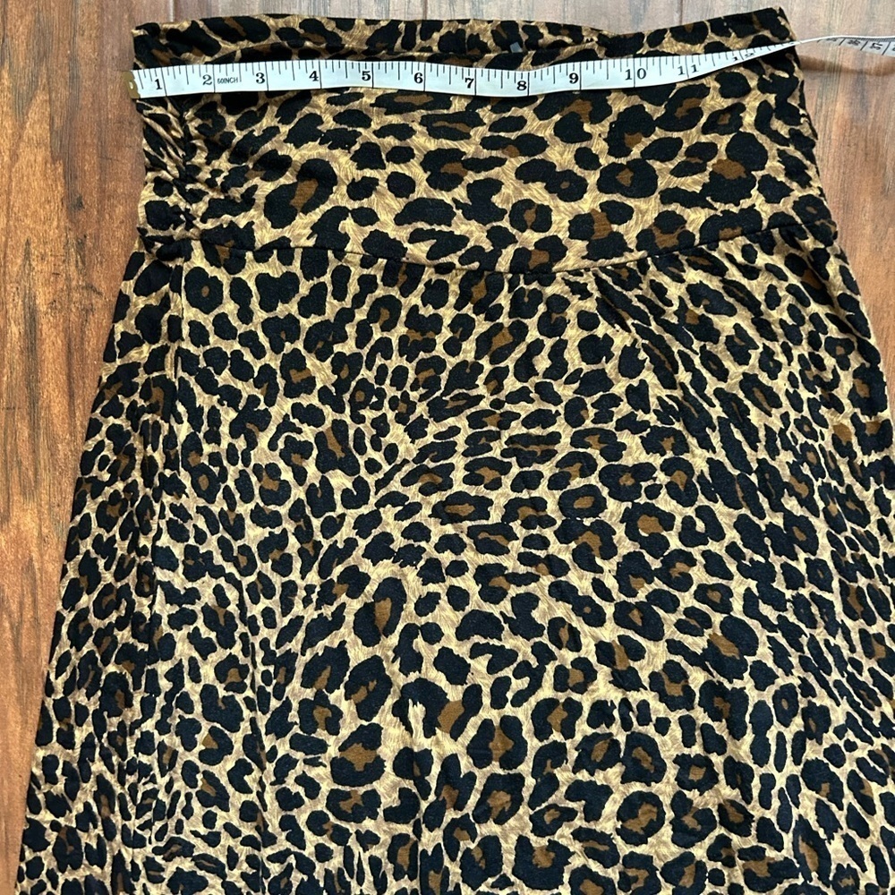 Leopard Print Skirt Bobeau Women’s Size Medium - Picture 5 of 7